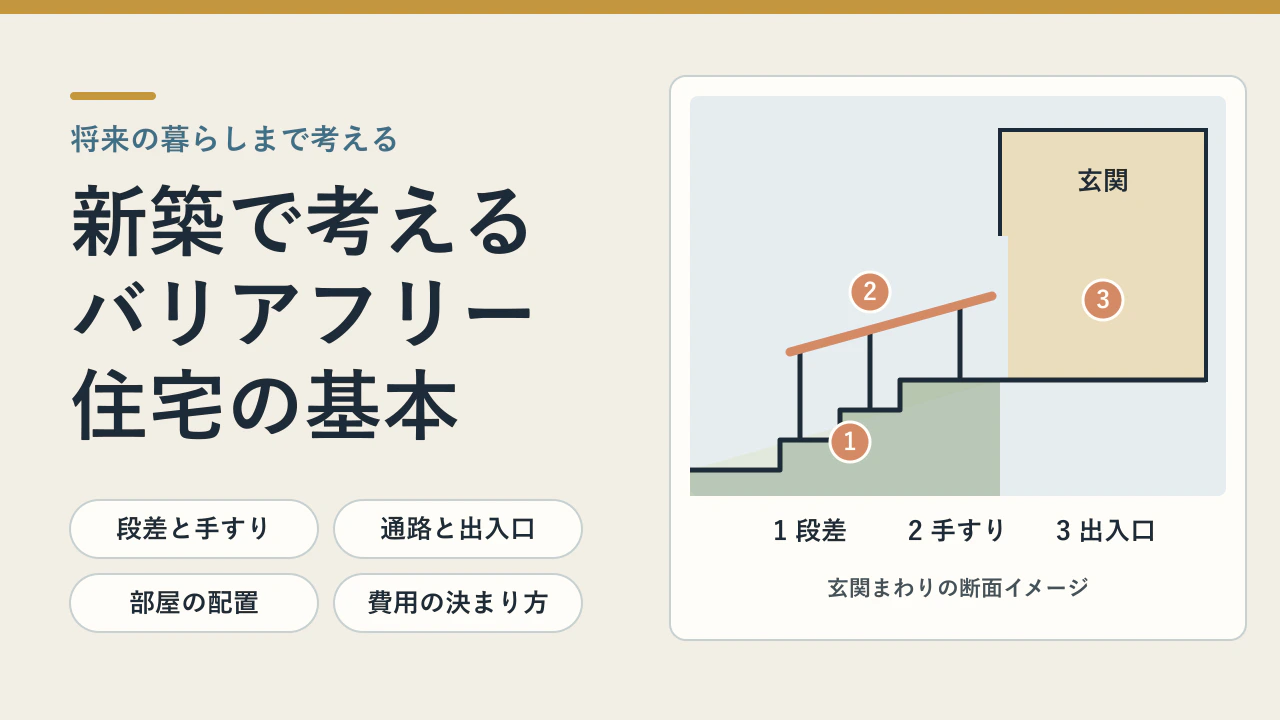 バリアフリー住宅とは？新築で考えるメリット・デメリットと費用の考え方