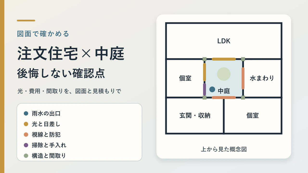注文住宅×中庭｜後悔・費用・間取りの注意点と敷地で確かめるポイント