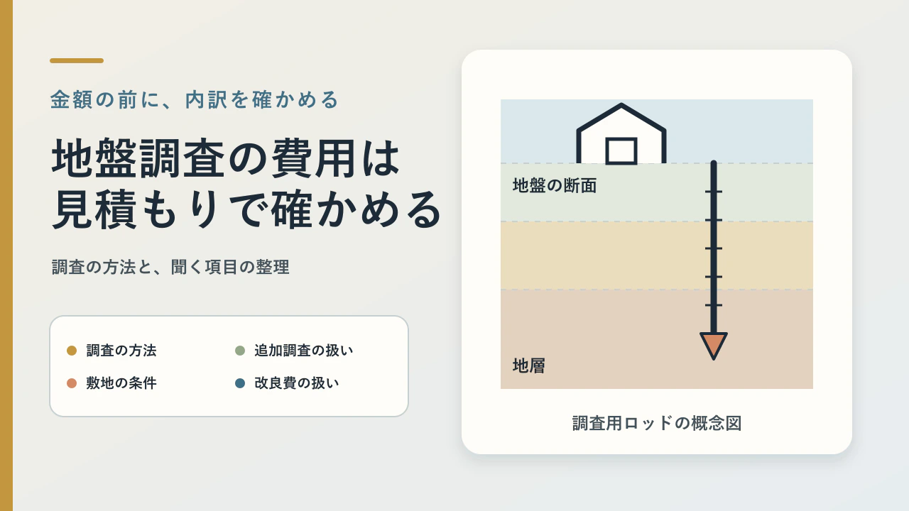 地盤調査費用の確認点は？見積もり・方法・誰が払うか【岡山】